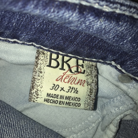 BKE Payton Blue Wash Bootcut Distressed 30x31 1/2 - Picture 7 of 8